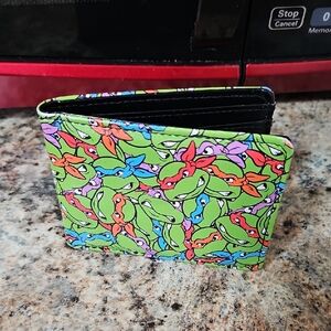 Teenage Mutant Ninja Turtles Green Pattern Bifold Wallet - Unbranded